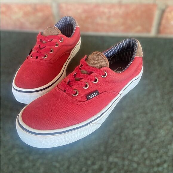 Vans ERA 59 (Cord&Plaid) Red Dahlia Skate Shoes - Picture 12 of 14
